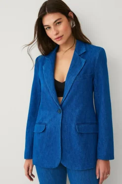 Ellos Blazere & Veste>Collection Denimblazer Blå