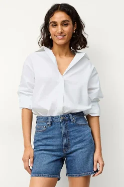 Ellos Collection Denimshorts Kiara Mom Fit Blå Outlet