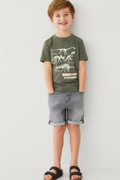 Ellos Collection Denimshorts Denim Jogger Shorts Grå denim Sale