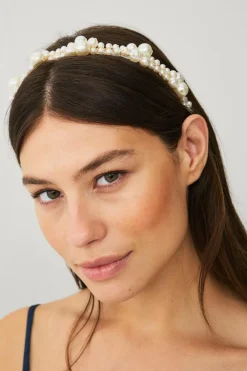 Ellos Collection Diadem med perler Hvid Discount