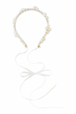 Ellos Collection Diadem med perler Hvid Discount