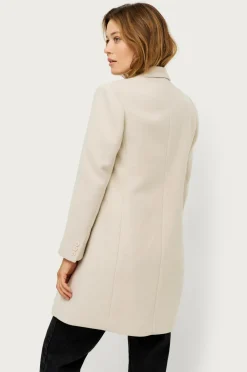 Ellos Collection Enkeltradet uldfrakke Lys beige Best