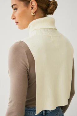 Ellos Collection Falsk rullekrave Cremehvid Hot