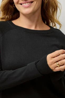 Ellos Collection Fintstrikket Pullover Sort Sale