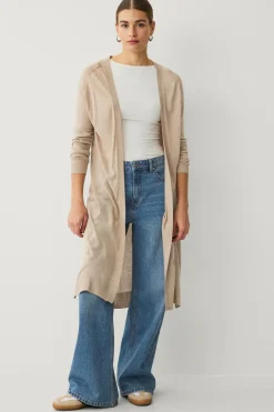 Ellos Collection Fintstrikket cardigan Beige Hot