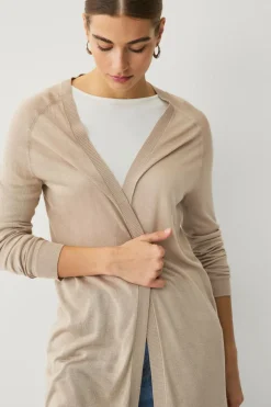 Ellos Collection Fintstrikket cardigan Beige Hot