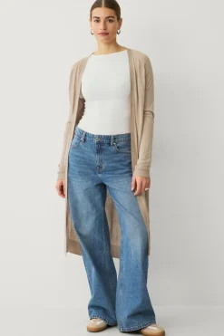 Ellos Collection Fintstrikket cardigan Beige Hot