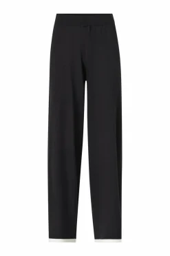 Ellos Collection Fintstrikkede bukser Sort/hvid New