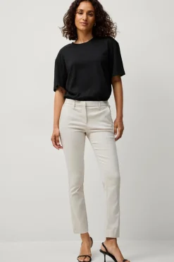 Ellos Collection Flexy Slim fit bukser i superstretch Creme Outlet