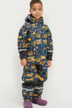 Ellos Collection Fleeceforet regnheldragt Regna Blå mønstret lastbiler Discount