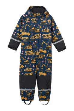 Ellos Collection Fleeceforet regnheldragt Regna Blå mønstret lastbiler Discount