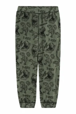 Ellos Bukser & Leggings>Collection Fleecebukser Grøn Dinomønstrad