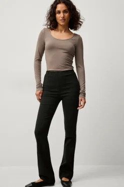 Ellos Collection Flexy Med bootcut treggings i superstretch Sort Discount