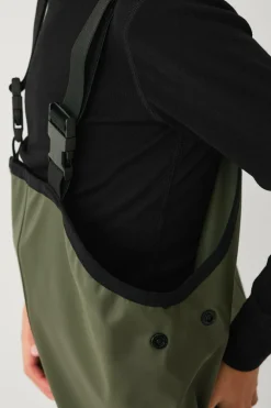 Ellos Collection Fleeceforet regnfrakke Grøn dino mønstret Discount