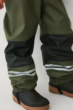 Ellos Collection Fleeceforet regnfrakke Grøn dino mønstret Discount