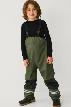 Ellos Collection Fleeceforet regnfrakke Grøn dino mønstret Discount