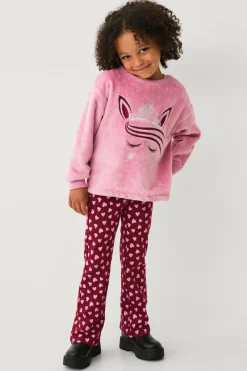 Ellos Trøjer & Cardigans>Collection Fleecetrøje med broderi Rosa