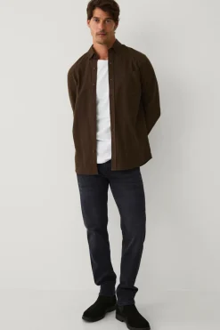 Ellos Collection Flonnelskjorte Brun melange Sale