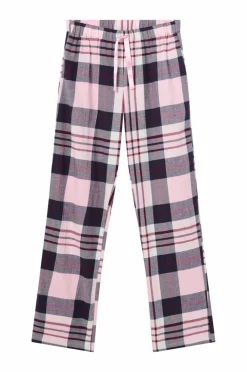 Ellos Collection Flonelpyjamas 2 dele rosa rutet Sale