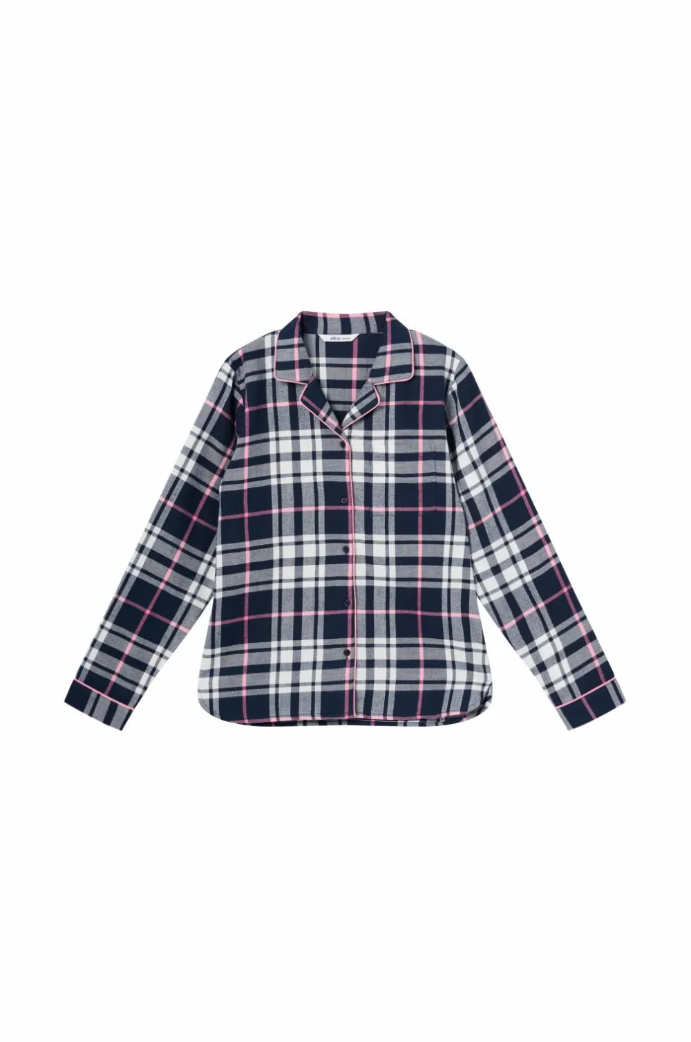 Ellos Collection Flonelpyjamas 2 dele blå