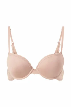 Ellos Collection Foret pushup-bh med blondedetaljer Beige