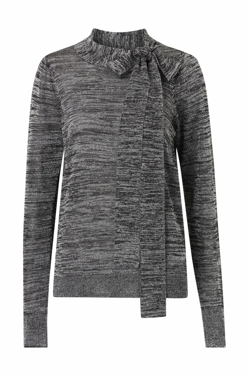 Ellos Collection Glitrende top med bindebånd Sort med Sølv Clearance