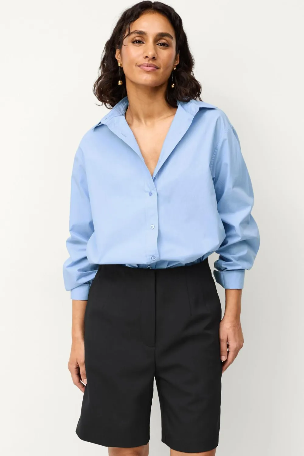 Ellos Shorts>Collection Habitshorts i stræk Sort