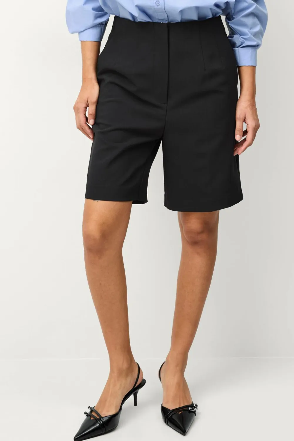 Ellos Shorts>Collection Habitshorts i stræk Sort