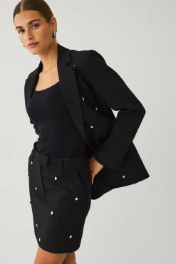 Ellos Blazere & Veste>Collection Habitjakke med rhinstene Sort