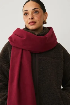 Ellos Tørklæder & Halstørklæder>Collection Halstørklæde med frynser Bourgogne