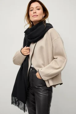 Ellos Tørklæder & Halstørklæder>Collection Halstørklæde med frynser Sort