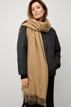 Ellos Collection Halstørklæde med frynser Beige Clearance