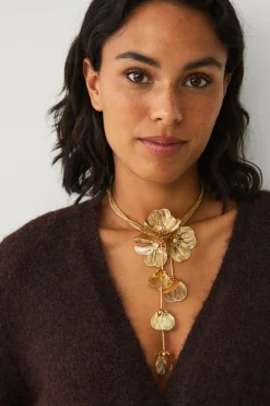 Ellos Smykker>Collection Halskæde med blomster guld