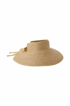 Ellos Hatte & Kasketter>Collection Hat Visor Natur Med Beige Kant