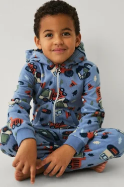 Ellos Collection Heldragt i fleece blå Sale