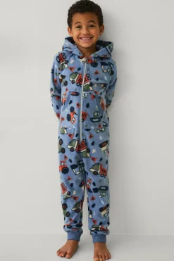 Ellos Collection Heldragt i fleece blå Sale