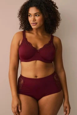 Ellos Trusser>Collection Hipstertrusse med høj talje Vinrød