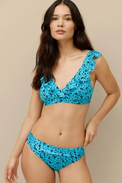 Ellos Collection Høj, helt foret bikinitrusse Turkisblomstret Clearance