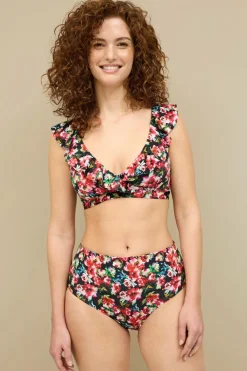 Ellos Collection Høj, helt foret bikinitrusse Blomstret Sale