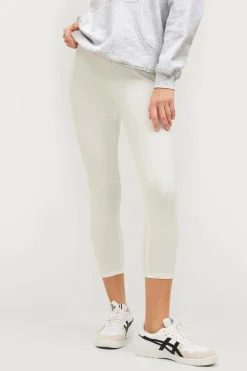 Ellos Tights & Leggings>Collection Højtaljede 3/4-lange leggings Hvid