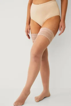 Ellos Strømpebukser>Collection Hold-ups Shiny 20 den Beige