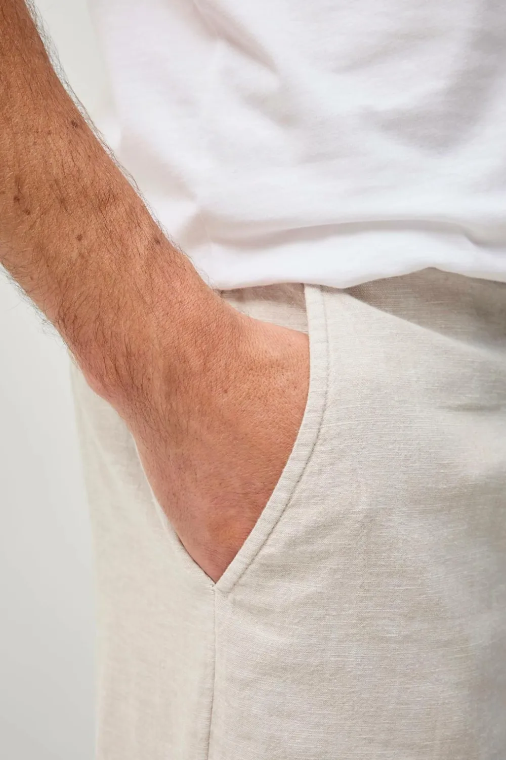 Ellos Bukser>Collection Hørbukser Beige melange