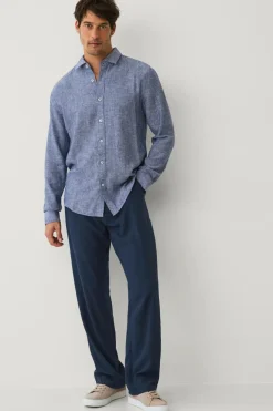 Ellos Collection Hørskjorte Blå chambray Sale