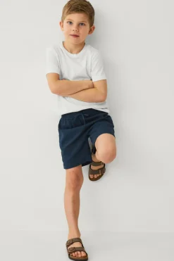 Ellos Shorts>Collection Hørshorts Melker Marineblå