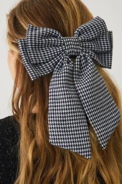 Ellos Collection Hårspænde sort hvid mønstret