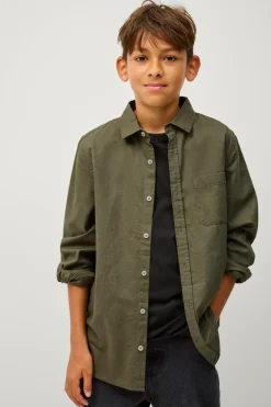 Ellos Collection Hørskjorte Melker Lysegrøn