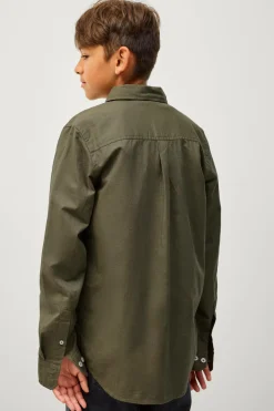 Ellos Collection Hørskjorte Melker Lysegrøn