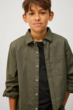 Ellos Collection Hørskjorte Melker Lysegrøn