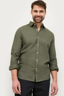 Ellos Skjorter>Collection Hørskjorte Grågrøn