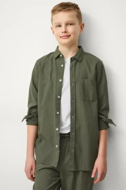 Ellos Skjorter>Collection Hørskjorte Melker Grøn